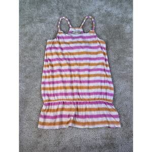 Decree Womens Tank Top Size Medium Pink Orange Striped Y2K Vintage C797